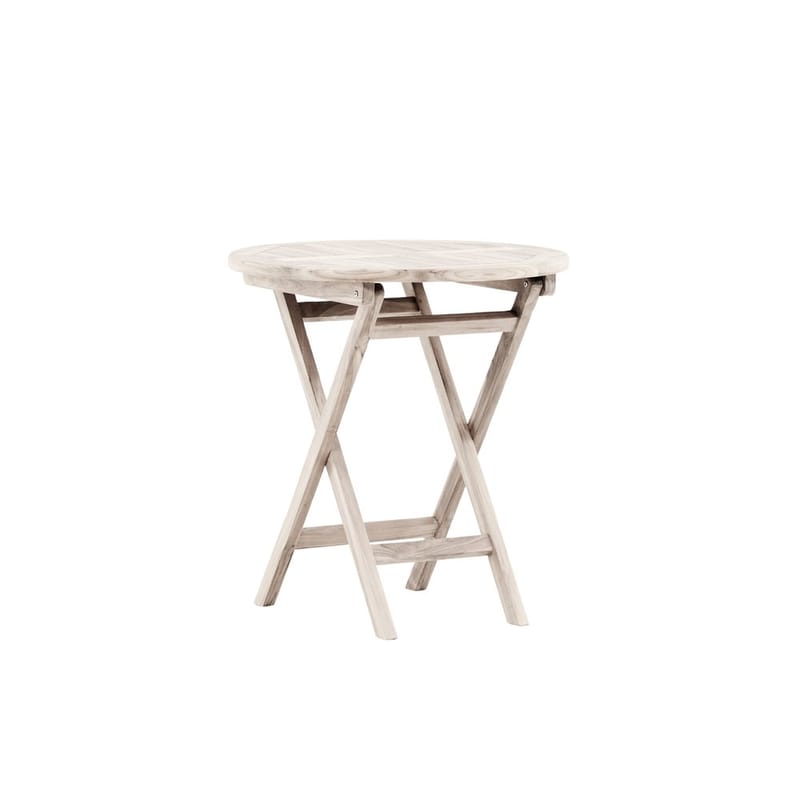 Kenya Kahvipöytä 70 cm - Whitewash - Puutarhakalusteet - Terassipöydät - Kahvilapöytä