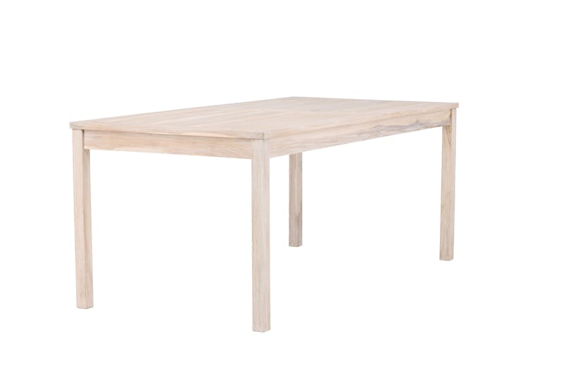 Kenya Ruokapöytä Ulkokäyttöön 90x180 cm - Whitewash - Puutarhakalusteet - Terassipöydät - Ruokapöytä terassille