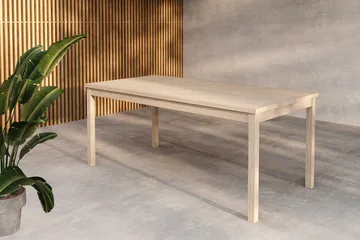 Kenya Ruokapöytä Ulkokäyttöön 90x180 cm - Whitewash - Puutarhakalusteet - Terassipöydät - Ruokapöytä terassille