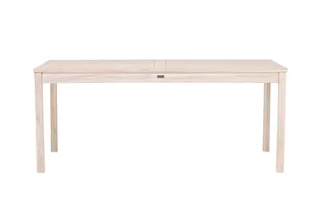 Kenya Ruokapöytä Ulkokäyttöön 90x180 cm - Whitewash - Puutarhakalusteet - Terassipöydät - Ruokapöytä terassille
