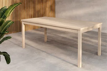 Kenya Ruokapöytä Ulkokäyttöön 90x180 cm - Whitewash - Puutarhakalusteet - Terassipöydät - Ruokapöytä terassille