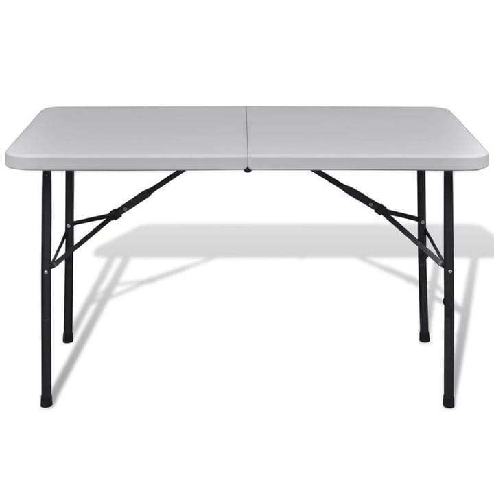 Kokoontaitettava Puutarhapöytä 122 cm HDPE Valkoinen - Valkoinen - Ruokapöytä terassille