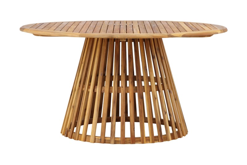 Lakenview Pyöreä Ulkoruokapöytä 150 cm - Luonnonvärinen - Puutarhakalusteet - Terassipöydät - Ruokapöytä terassille