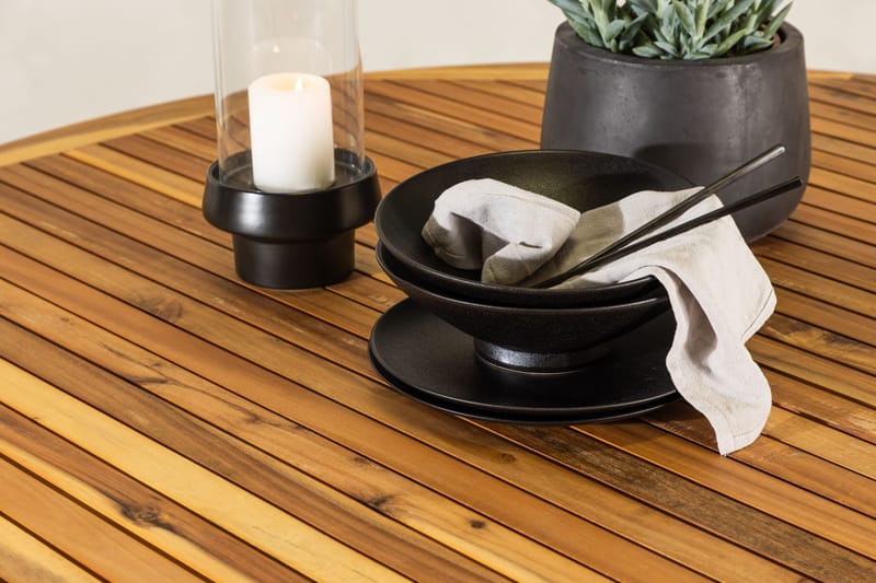 Lakenview Pyöreä Ulkoruokapöytä 150 cm - Luonnonvärinen - Puutarhakalusteet - Terassipöydät - Ruokapöytä terassille