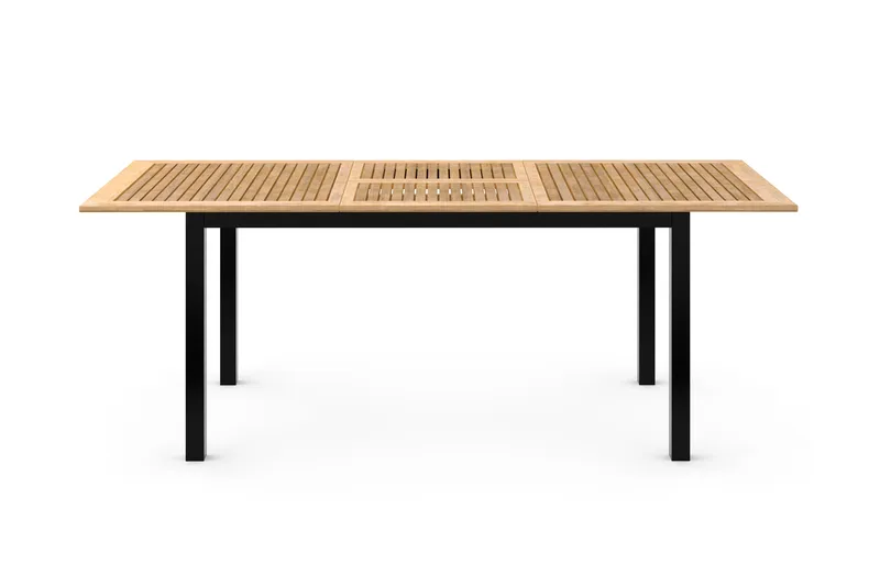 Las Vegas Jatkettava Ruokapöytä 152-210x90 cm - Musta/Tiikki - Puutarhakalusteet - Terassipöydät - Ruokapöytä terassille