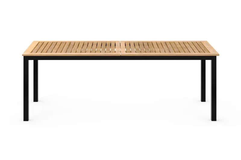 Las Vegas Jatkettava Ruokapöytä 220/280x100 cm, Musta/Tiikki