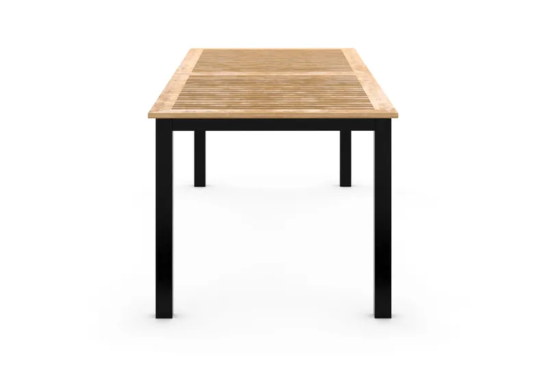 Las Vegas Jatkettava Ruokapöytä 220/280x100 cm - Musta/Tiikki - Puutarhakalusteet - Terassipöydät - Ruokapöytä terassille
