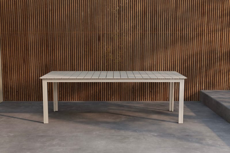 Levels suorakulmainen ruokapöytä 229 cm ulkokäyttöön, Beige