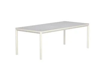 Lino suorakulmainen ruokapöytä 220 cm ulkokäyttöön - Beige - Puutarhakalusteet - Terassipöydät - Ruokapöytä terassille