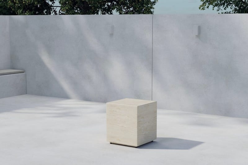 Lissabon sivupöytä 40 cm ulkokäyttöön, Beige