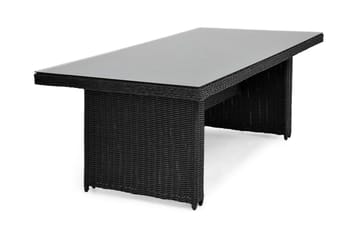 Marcus-ulkokäyttöön tarkoitettu ruokapöytä 160x90 cm - Musta - Puutarhakalusteet - Terassipöydät - Ruokapöytä terassille