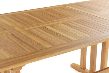 Menorca suuri ovaali jatkettava ulkoruokapöytä puuta 100x180 cm - Tiikki / luonnonväri - Puutarhakalusteet - Terassipöydät - Ruokapöytä terassille