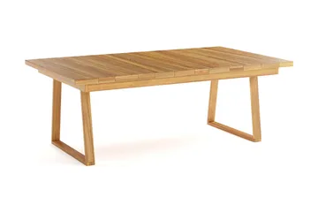 Menorca suuri suorakulmainen ulkoruokapöytä puuta 100x180 cm - Tiikki / luonnonväri - Puutarhakalusteet - Terassipöydät - Ruokapöytä terassille