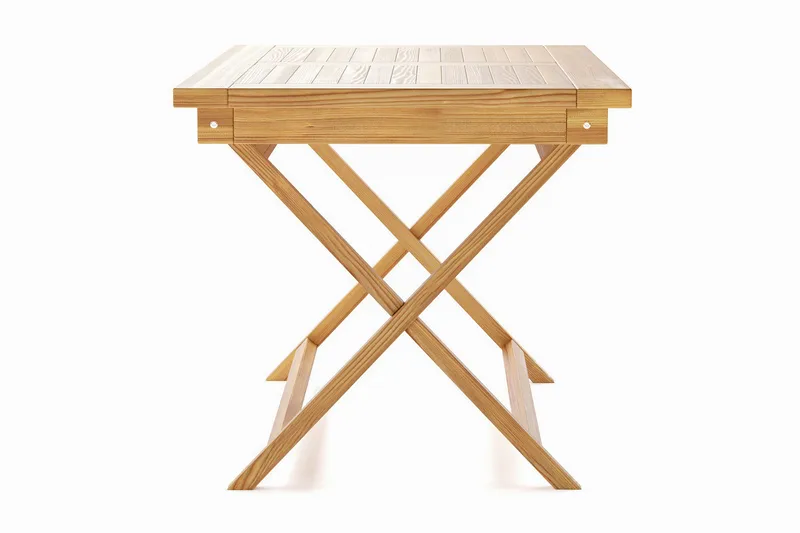 Menorca pieni suorakulmainen puinen ulkopöytä 80x120 cm - Puu/Luonnonväri - Puutarhakalusteet - Terassipöydät - Ruokapöytä terassille