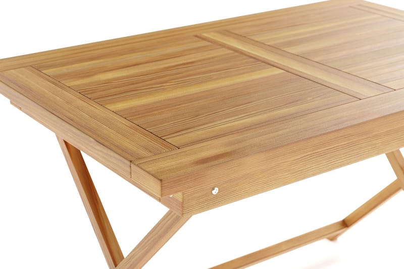 Menorca pieni suorakulmainen puinen ulkopöytä 80x120 cm - Puu/Luonnonväri - Puutarhakalusteet - Terassipöydät - Ruokapöytä terassille