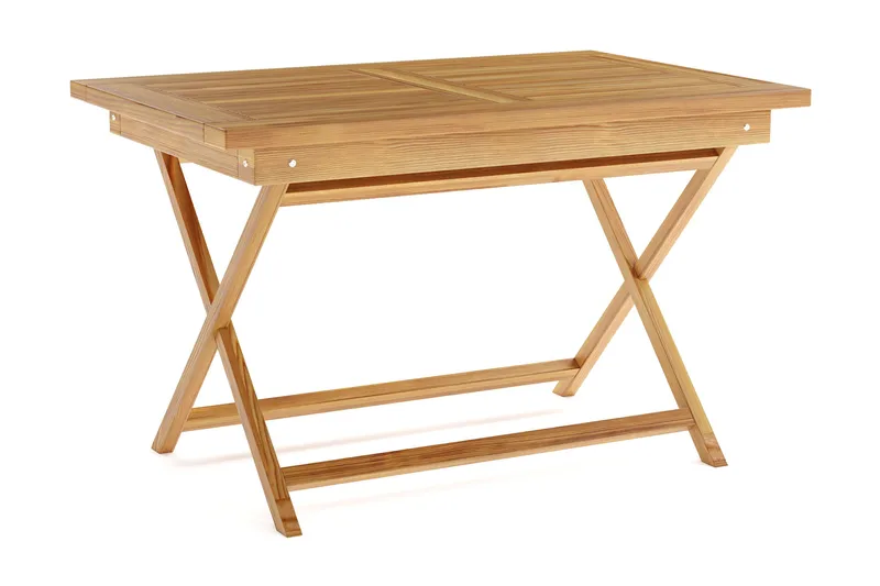 Menorca pieni suorakulmainen puinen ulkopöytä 80x120 cm, Puu/Luonnonväri