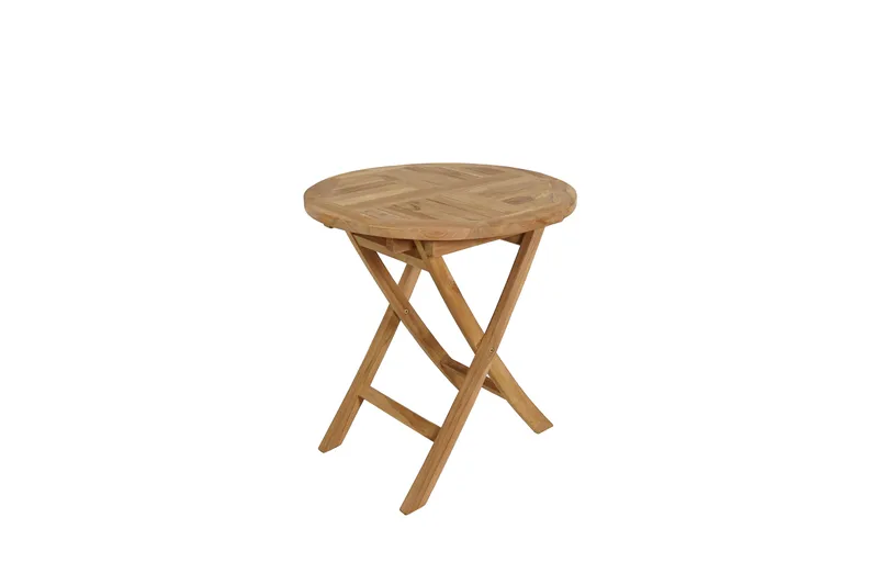 Milano Taitettava pöytä Ø70 cm, Luonnonvärinen tiikki