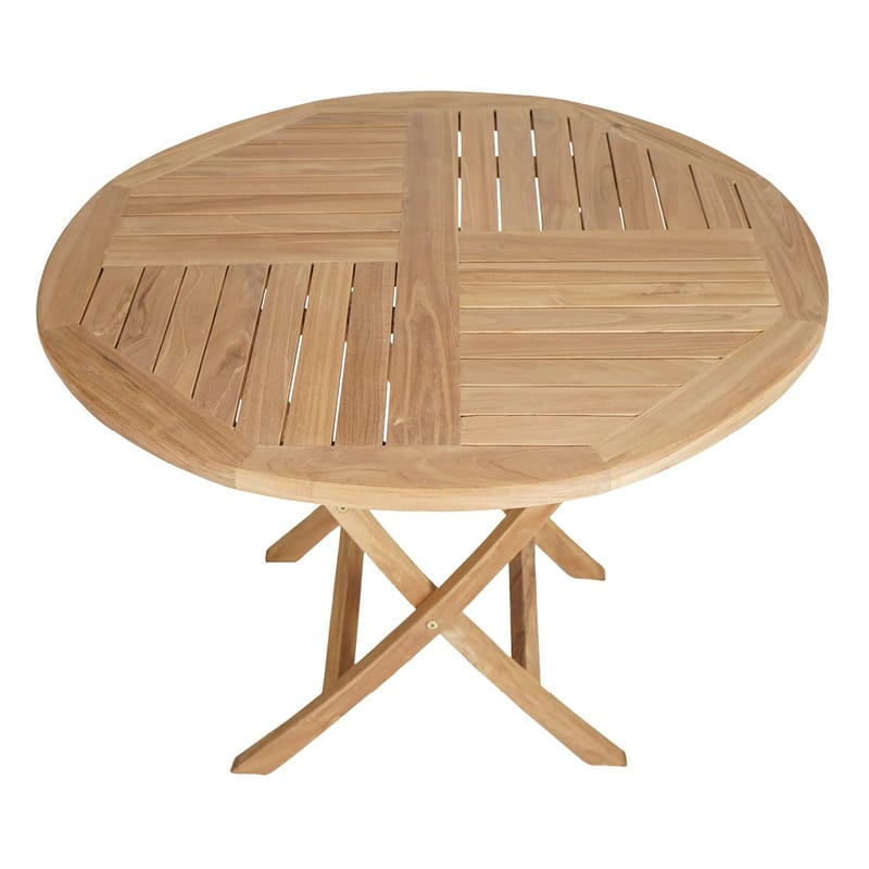 Milano Taitettava pöytä Ø100 cm - Puu - Puutarhakalusteet - Terassipöydät - Ruokapöytä terassille
