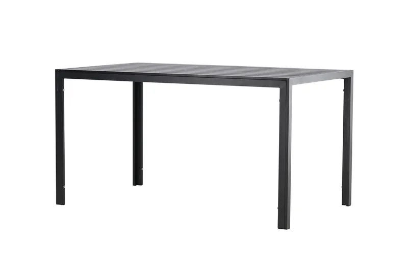 Mirko Ruokapöytä Ulkokäyttöön 80x140 cm - Musta - Puutarhakalusteet - Terassipöydät - Ruokapöytä terassille