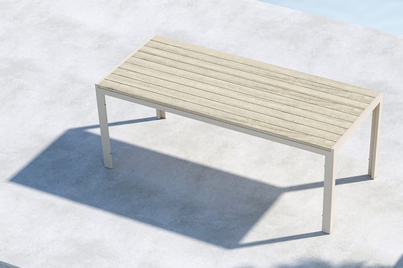 Mirko Ruokapöytä Ulkokäyttöön 90x205 cm - Beige - Puutarhakalusteet - Terassipöydät - Ruokapöytä terassille