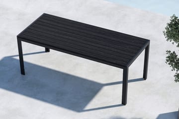 Mirko Ruokapöytä Ulkokäyttöön 90x205 cm - Musta - Puutarhakalusteet - Terassipöydät - Ruokapöytä terassille