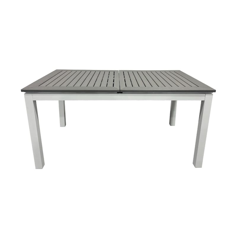 Monaco Jatkettava Ulkopöytä 150-250x90 cm, Valkoinen/Harmaa