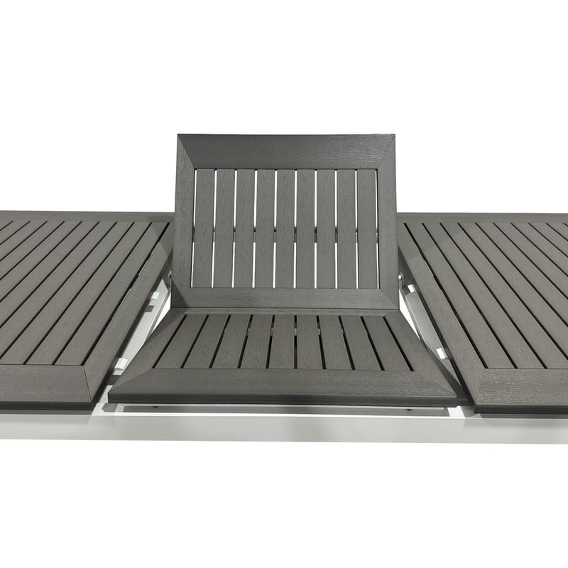 Monaco Jatkettava Ulkopöytä 150-250x90 cm - Valkoinen/Harmaa - Puutarhakalusteet - Terassipöydät - Ruokapöytä terassille