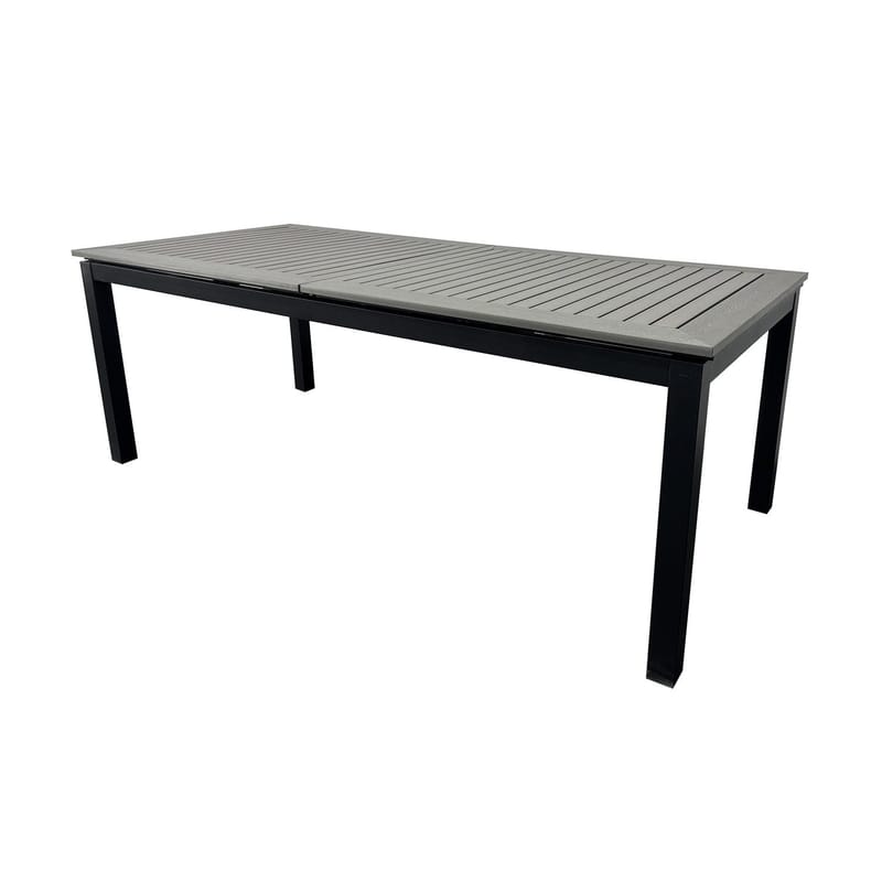 Monaco Jatkettava Ulkopöytä 210/310x90 cm, Musta/Harmaa