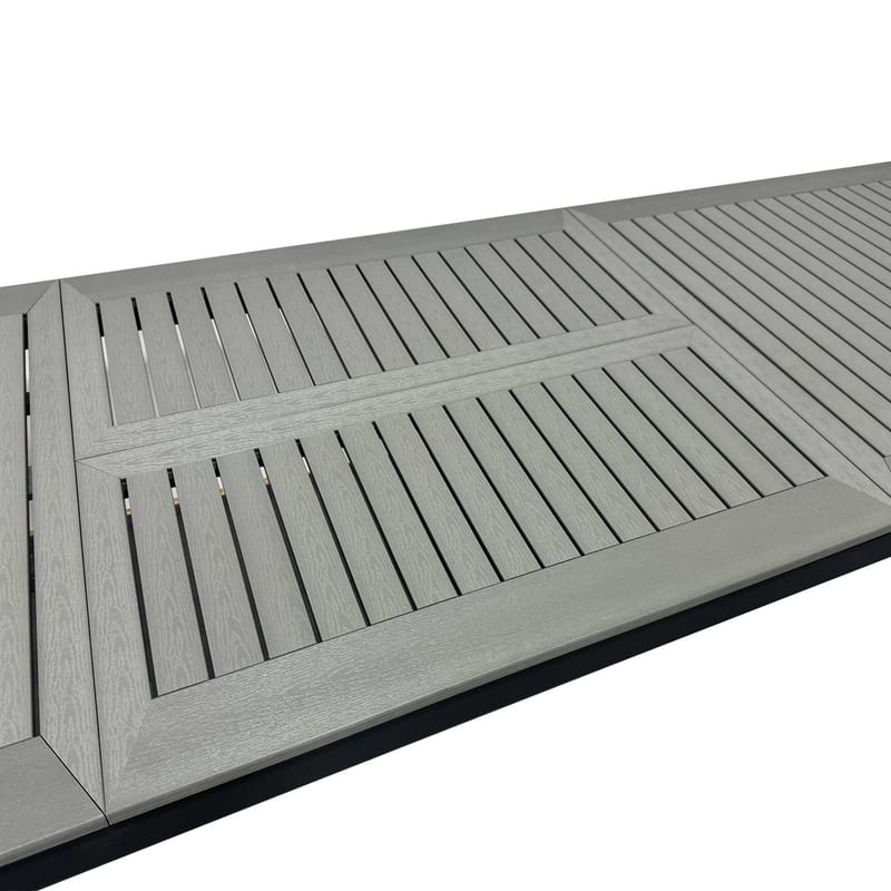 Monaco Jatkettava Ulkopöytä 210/310x90 cm - Musta/Harmaa - Puutarhakalusteet - Terassipöydät - Ruokapöytä terassille