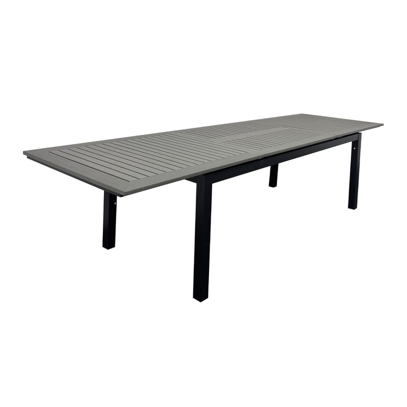 Monaco Jatkettava Ulkopöytä 210/310x90 cm - Musta/Harmaa - Puutarhakalusteet - Terassipöydät - Ruokapöytä terassille