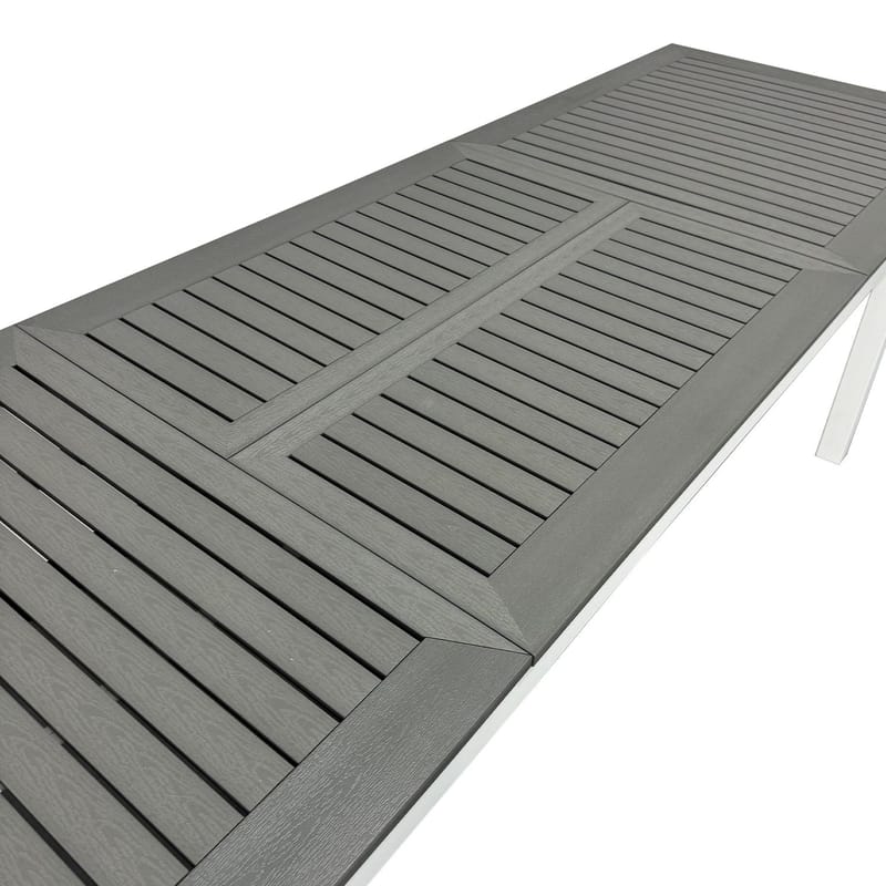 Monaco Jatkettava Ulkopöytä 210/310x90 cm - Valkoinen/Harmaa - Puutarhakalusteet - Terassipöydät - Ruokapöytä terassille