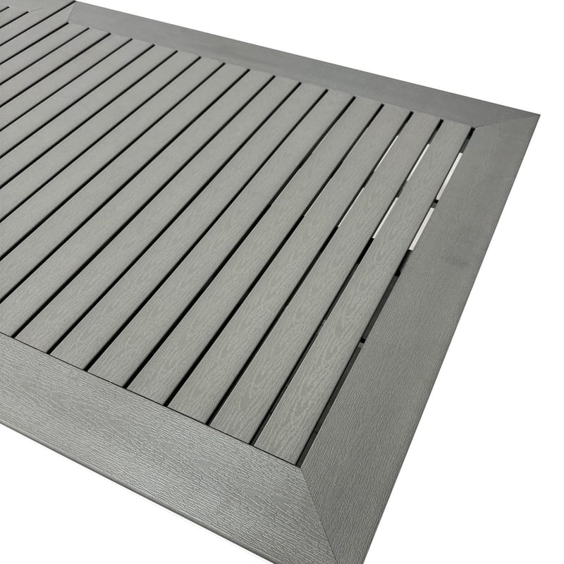 Monaco Jatkettava Ulkopöytä 210/310x90 cm - Valkoinen/Harmaa - Puutarhakalusteet - Terassipöydät - Ruokapöytä terassille