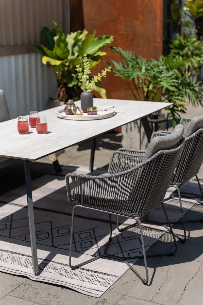 OPAL Ulkopöytä Suorakulmainen 220 cm - Harmaa - Puutarhakalusteet - Terassipöydät - Ruokapöytä terassille