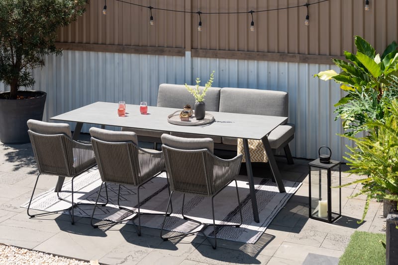 OPAL Ulkopöytä Suorakulmainen 220 cm - Harmaa - Puutarhakalusteet - Terassipöydät - Ruokapöytä terassille