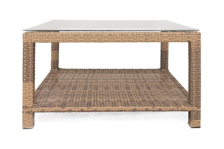 Pöytä Bahamas hyllyllä 75 cm - Hiekka - Sohvapöytä ulos & loungepöytä
