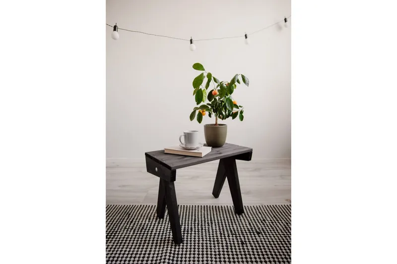 Pöytä EcoFurn Granny Mänty Öljytty Musta, Musta