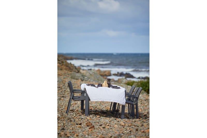 Pöytä Hillerstorp Borgdala 220/340 x 107 x K75,5 cm Harmaa - Puutarhakalusteet - Terassipöydät - Ruokapöytä terassille