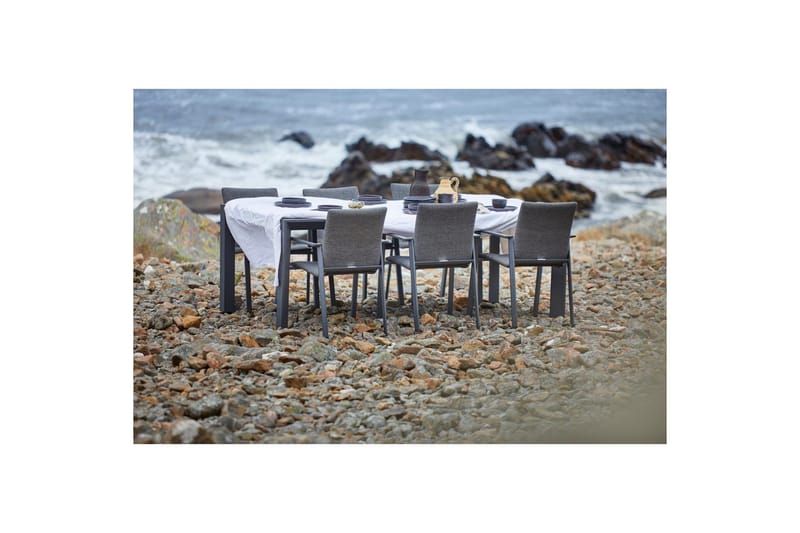 Pöytä Hillerstorp Borgdala 220/340 x 107 x K75,5 cm Harmaa - Puutarhakalusteet - Terassipöydät - Ruokapöytä terassille