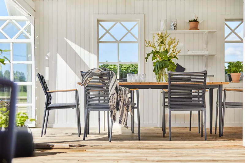 Pöytä Hillerstorp Lerdala 210 x 90 cm Luonnonväri - Ruskea - Puutarhakalusteet - Terassipöydät - Ruokapöytä terassille