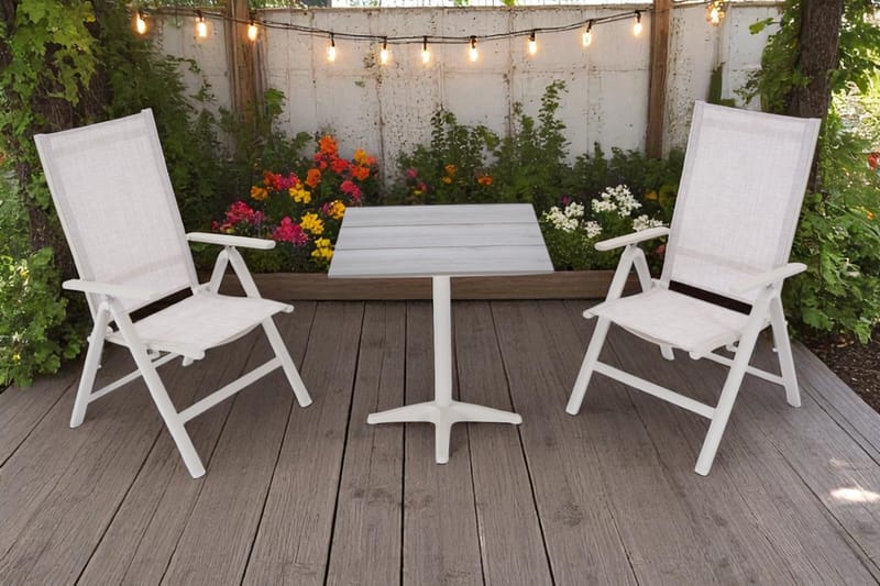 Palermo Ulkopöytä Bistro 70×70 cm - Harmaa/Beige - Puutarhakalusteet - Terassipöydät - Kahvilapöytä