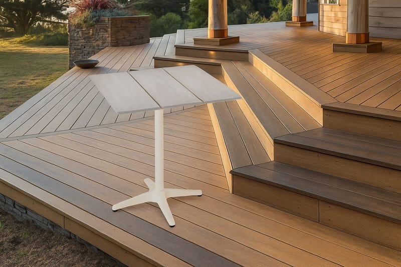 Palermo Ulkopöytä Bistro 70×70 cm - Harmaa/Beige - Puutarhakalusteet - Terassipöydät - Kahvilapöytä