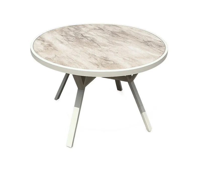 Palermo Ulkopöytä Pyöreä Ø110 cm, Harmaa/Beige