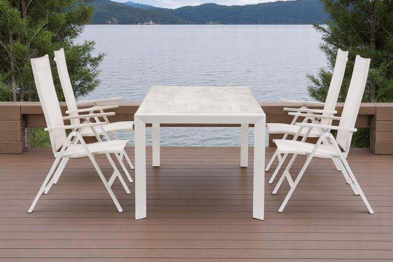 Palermo Puutarhapöytä 200×90 cm - Harmaa/Beige - Puutarhakalusteet - Terassipöydät - Ruokapöytä terassille