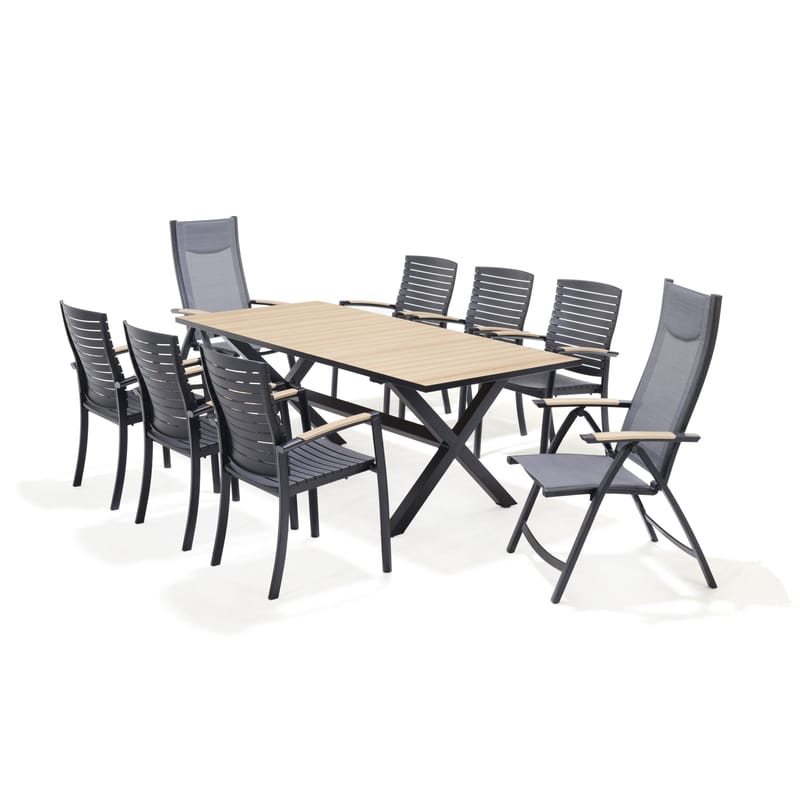 Panama Ulkopöytä 200 cm - Puu/Musta - Puutarhakalusteet - Terassipöydät - Ruokapöytä terassille