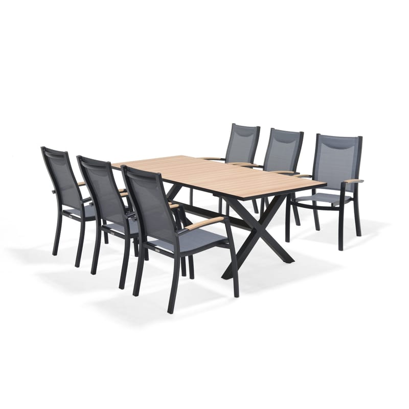 Panama Ulkopöytä 200 cm - Puu/Musta - Puutarhakalusteet - Terassipöydät - Ruokapöytä terassille