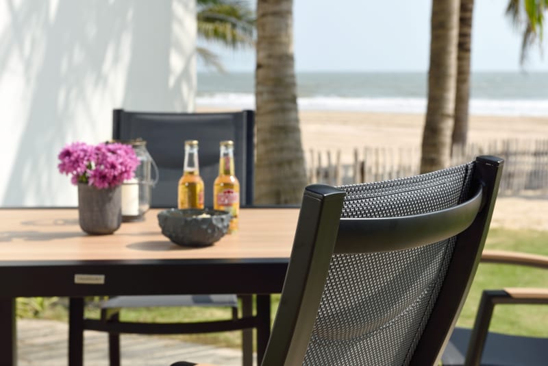 Panama Ulkopöytä 90 cm - Puu/Musta - Puutarhakalusteet - Terassipöydät - Ruokapöytä terassille