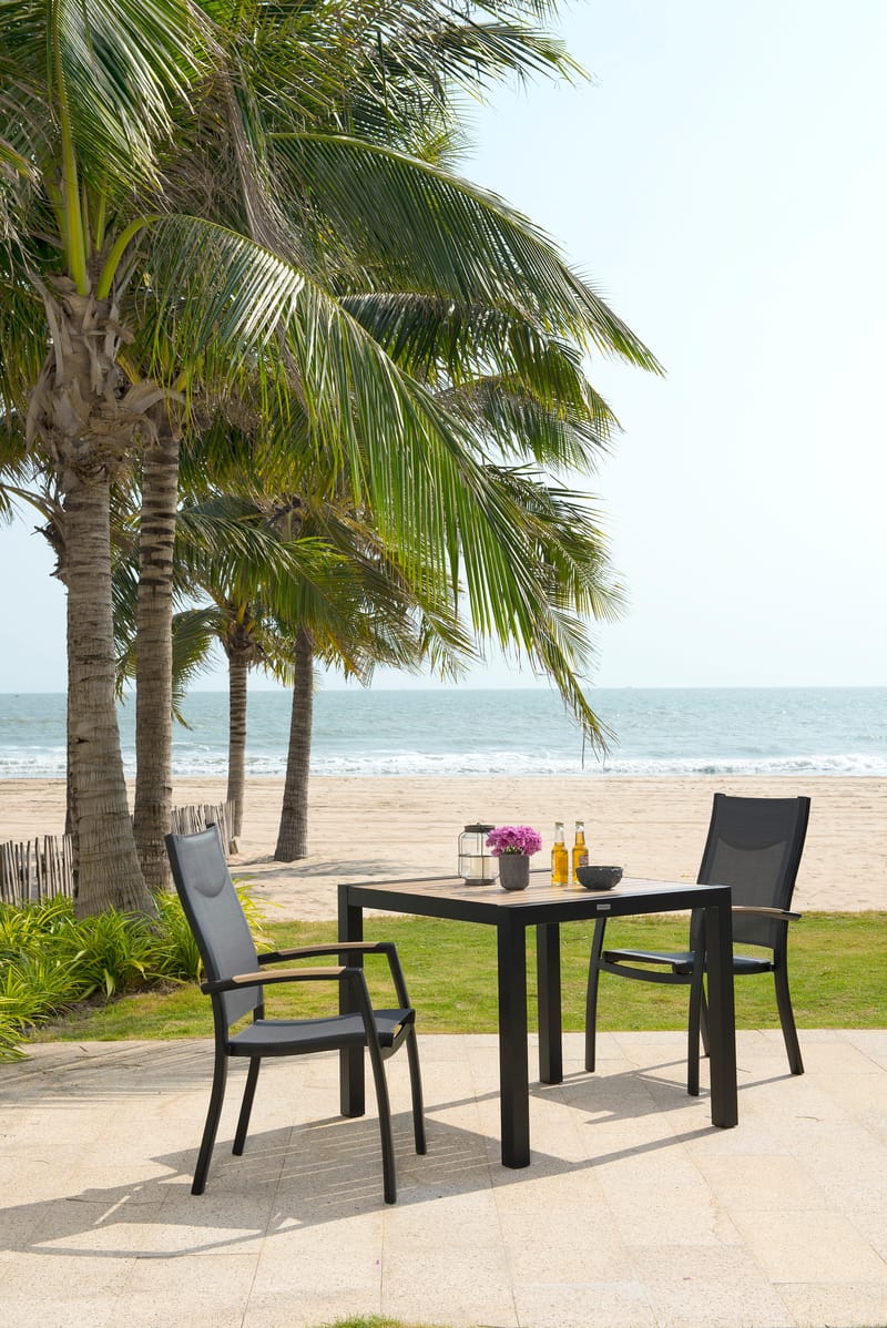 Panama Ulkopöytä 90 cm - Puu/Musta - Puutarhakalusteet - Terassipöydät - Ruokapöytä terassille