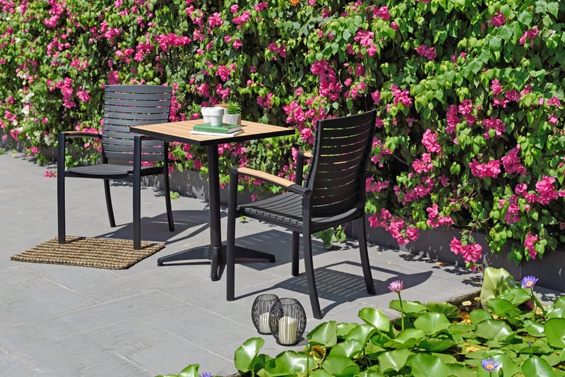 Panama Ulkopöytä Bistro 64 cm - Puu/Musta - Puutarhakalusteet - Terassipöydät - Kahvilapöytä