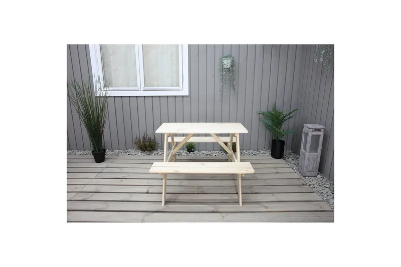 Piknik-Pöytä Mini Rasta lapsille - Luonnollinen väri - Puutarhakalusteet - Terassipöydät - Piknikpöytä