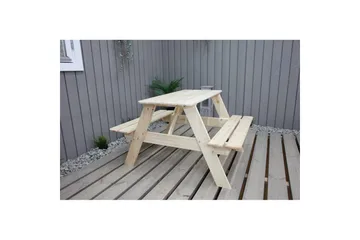 Piknik-Pöytä Mini Rasta lapsille - Luonnollinen väri - Puutarhakalusteet - Terassipöydät - Piknikpöytä